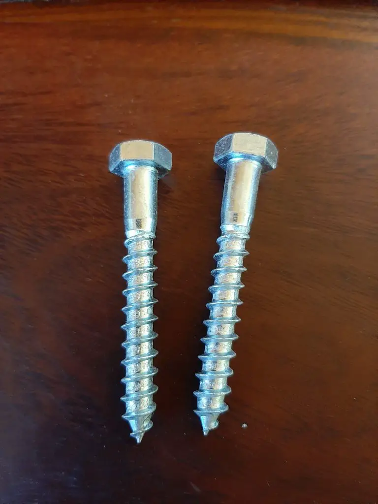 Be sure to make a pilot hole before using these lag screws.
